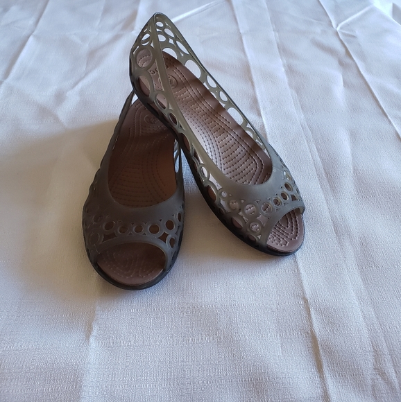 CROCS Shoes | Womens Crocs Jelly Shoes Size 8 Isabella Smoke | Poshmark